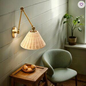 Swedesboro Wrought Iron Swing Arm Sconce Bay Isle for Wayfair NWT